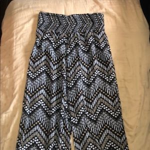 Wide leg, printed palazzo pants